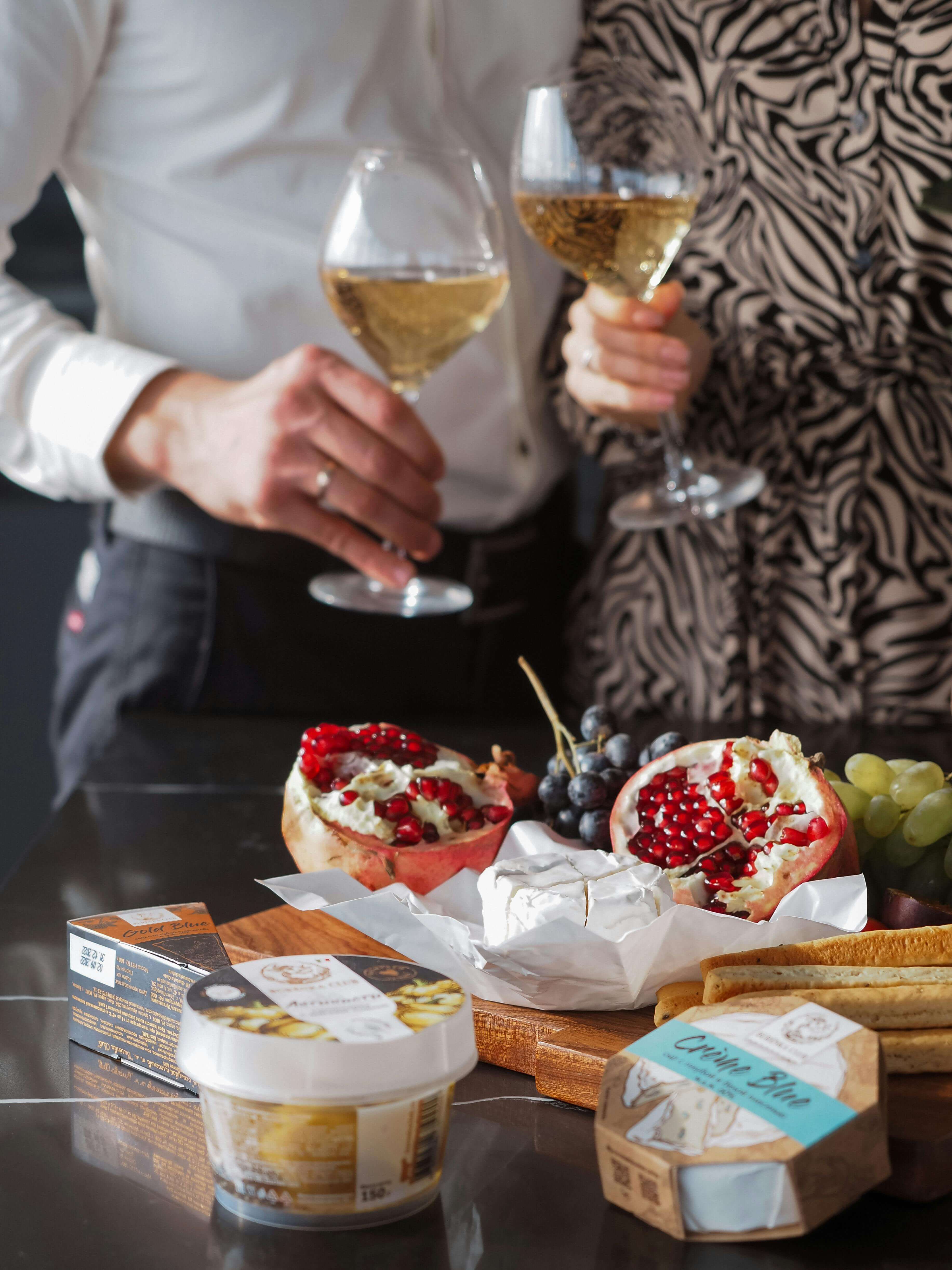 a client and an escort on a date in Knightsbridge at a wine tasting